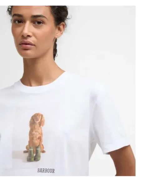 CAMISETA BLANCA PERRO BEDALE MUJER