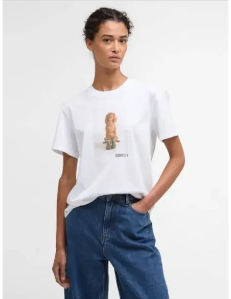 CAMISETA BLANCA PERRO BEDALE MUJER