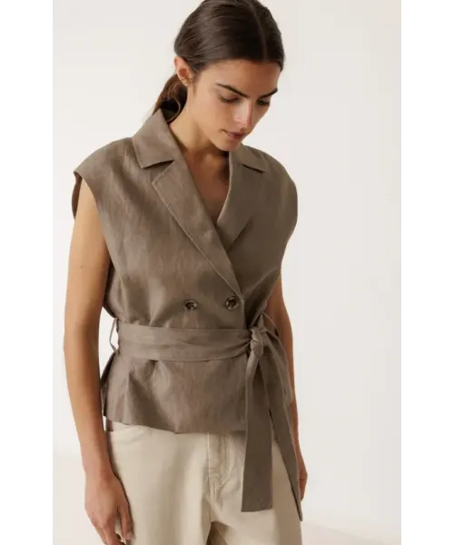 CHALECO LINO CON CINTURON INDI&COLD 2