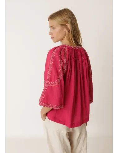 CAMISA MANGA CAMPANA FUCSIA INDI&COLD