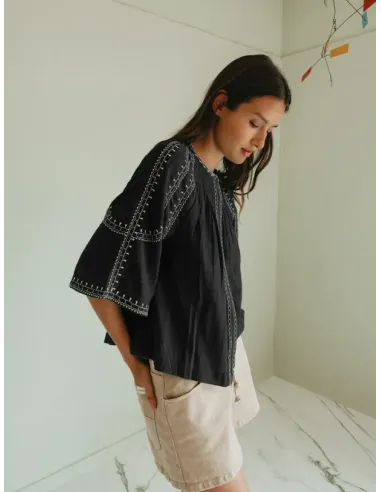 CAMISA MANGA CAMPANA NEGRA INDI&COLD