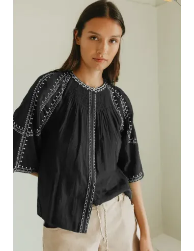 CAMISA MANGA CAMPANA NEGRA INDI&COLD