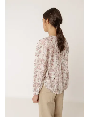 CAMISA ESTAMPADA ROSA MANGA LARGA INDI&COLD