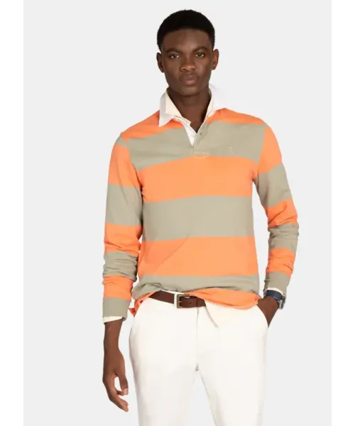 POLO RUGBY RAYAS NARANJA HARPER&NEYER