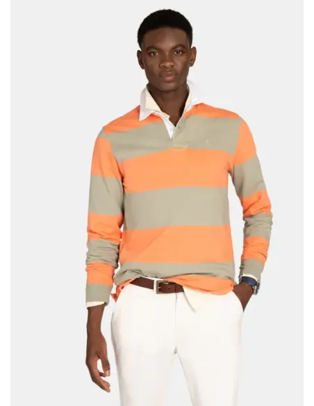 POLO RUGBY RAYAS NARANJA HARPER&NEYER