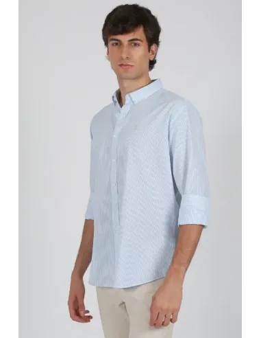 CAMISA RAYITA AZUL SOLERA HOMBRE