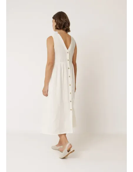 VESTIDO MULTIPOSICION LINO CRUDO INDI&COLD