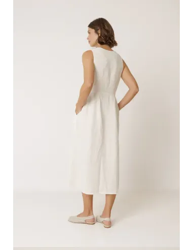 VESTIDO MULTIPOSICION LINO CRUDO INDI&COLD