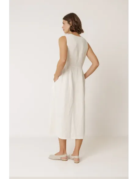 VESTIDO MULTIPOSICION LINO CRUDO INDI&COLD