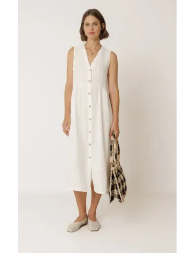 VESTIDO MULTIPOSICION LINO CRUDO INDI&COLD