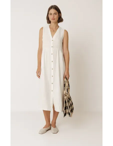 VESTIDO MULTIPOSICION LINO CRUDO INDI&COLD