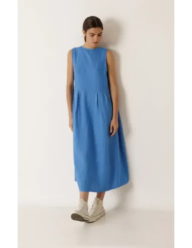 VESTIDO MULTIPOSICION LINO AZULON INDI&COLD