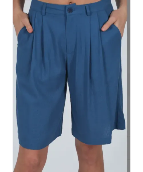 BERMUDA AZUL SOLERA MUJER