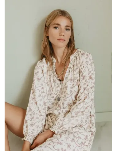 VESTIDO ESTAMPADO ROSA INDI&COLD