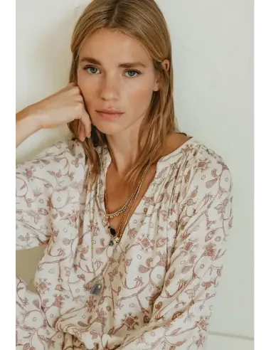 VESTIDO ESTAMPADO ROSA INDI&COLD