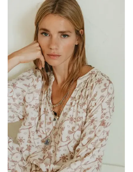 VESTIDO ESTAMPADO ROSA INDI&COLD