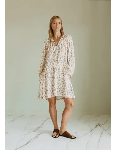 VESTIDO ESTAMPADO ROSA INDI&COLD