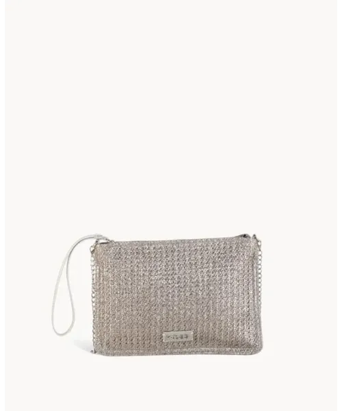 CARTERA DE MANO PLATA  KBAS