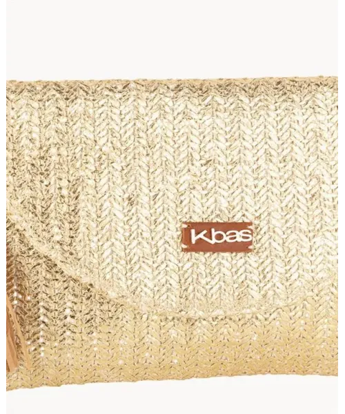 CARTERA DE MANO DORADA TAPETA KBAS 2