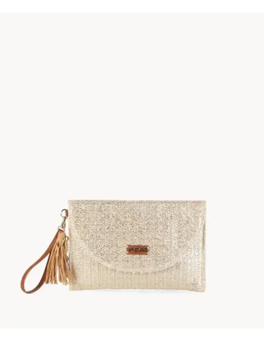 CARTERA DE MANO PLATA CON TAPETA KBAS