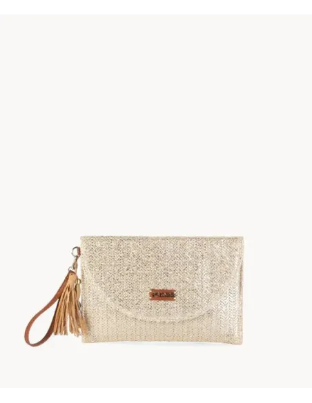 CARTERA DE MANO PLATA CON TAPETA KBAS