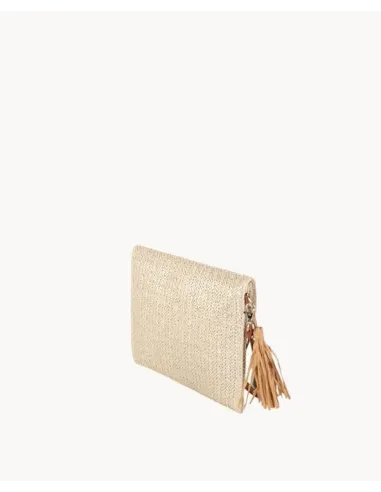 CARTERA DE MANO PLATA CON TAPETA KBAS