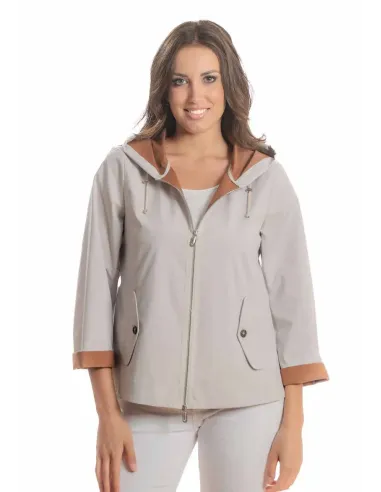 PARKA MONICA GRIS SATINETTE