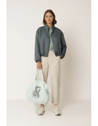 BOLSO ALGODON LOGO TURQUESA INDI&COLD
