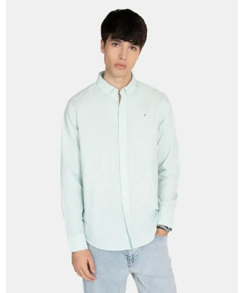 CAMISA MIL RAYAS VERDE MEDITERRANEO HARPER&NEYER