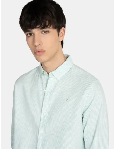 CAMISA MIL RAYAS VERDE MEDITERRANEO HARPER&NEYER