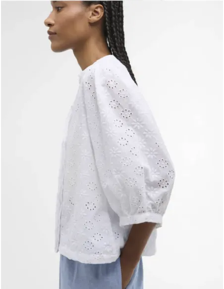 BLUSA BLANCA CALADA BARBOUR MUJER
