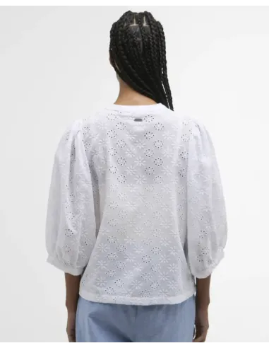 BLUSA BLANCA CALADA BARBOUR MUJER