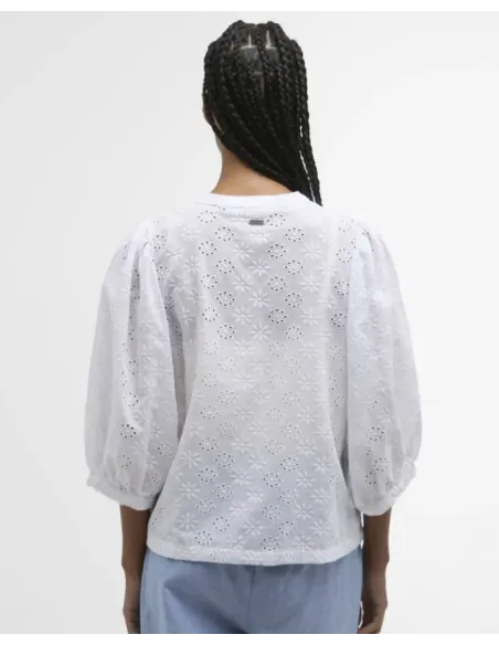 BLUSA BLANCA CALADA BARBOUR MUJER