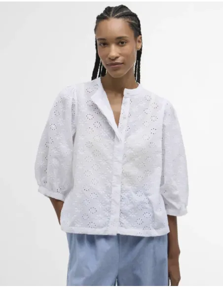 BLUSA BLANCA CALADA BARBOUR MUJER