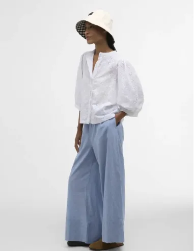 BLUSA BLANCA CALADA BARBOUR MUJER