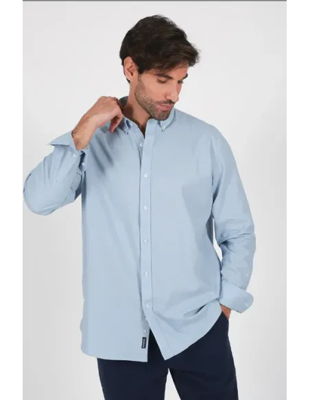 CAMISA LINO ALGODON AZUL SOLERA HOMBRE