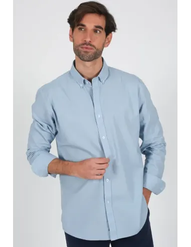 CAMISA LINO ALGODON AZUL SOLERA HOMBRE