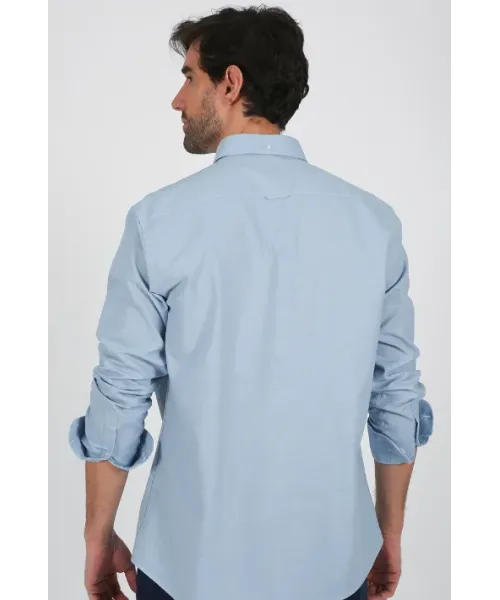 CAMISA LINO ALGODON AZUL SOLERA HOMBRE 2