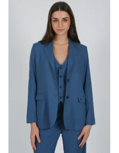 AMERICANA AZUL SOLERA MUJER