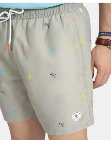 BAÑADOR KAKI LOGOS HARPER&NEYER