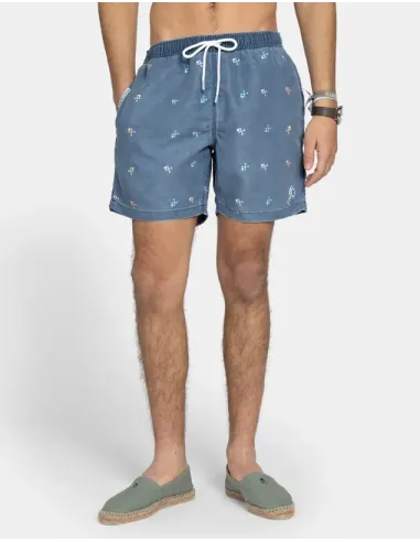 BAÑADOR LOGOS AZUL HARPER&NEYER