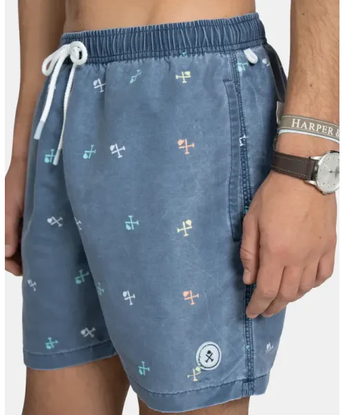 BAÑADOR LOGOS AZUL HARPER&NEYER