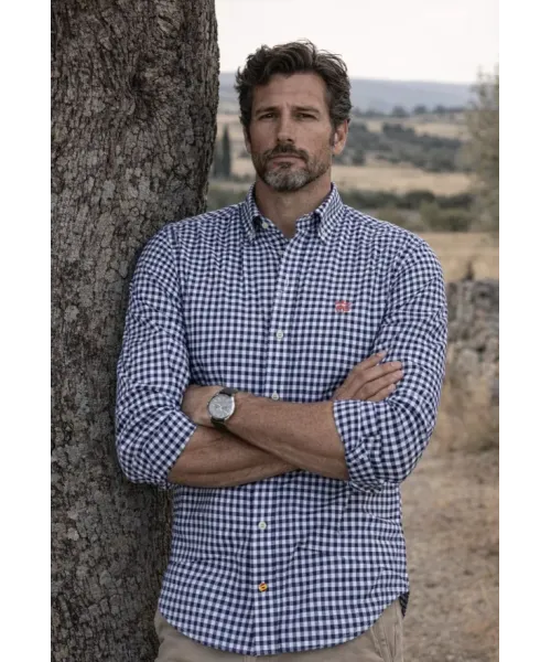 CAMISA CUADROS VICHY MARINO MONTEPICAZA