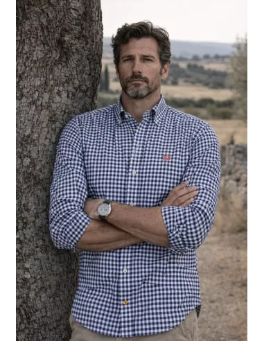 CAMISA CUADROS VICHY MARINO MONTEPICAZA