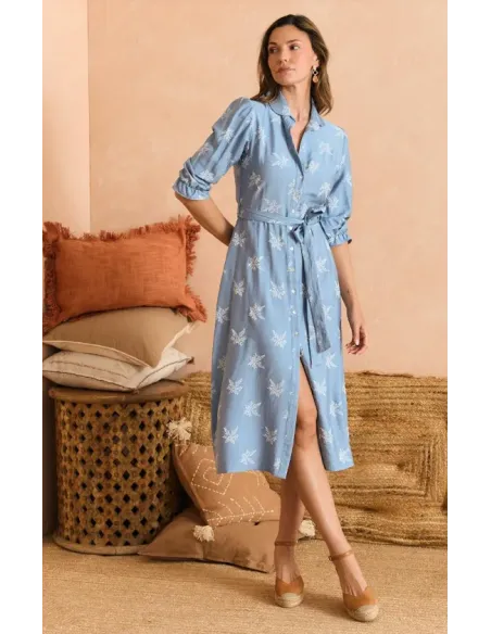VESTIDO CELESTE VIRGI POLIN ET MOI