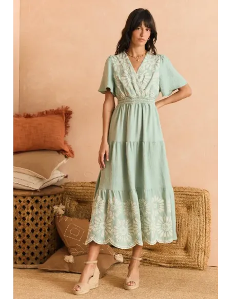 VESTIDO VERDE AGUA ASTRID POLIN ET MOI