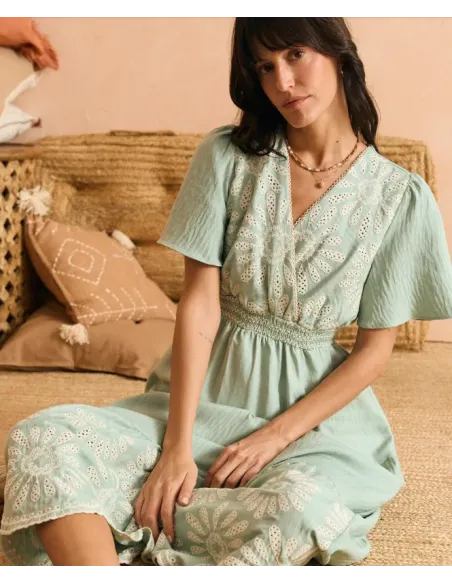 VESTIDO VERDE AGUA ASTRID POLIN ET MOI