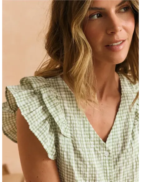 BLUSA SISA VICHY MENTA POLIN ET MOI