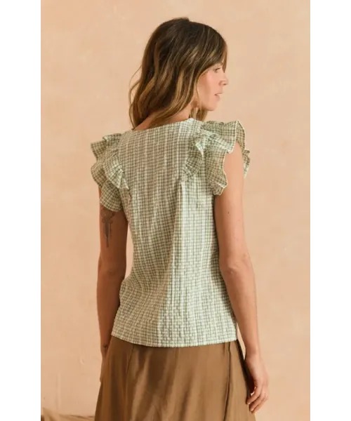 BLUSA SISA VICHY MENTA POLIN ET MOI 2