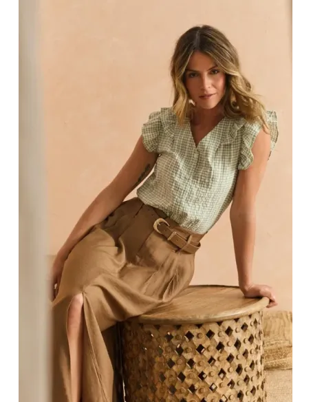 BLUSA SISA VICHY MENTA POLIN ET MOI